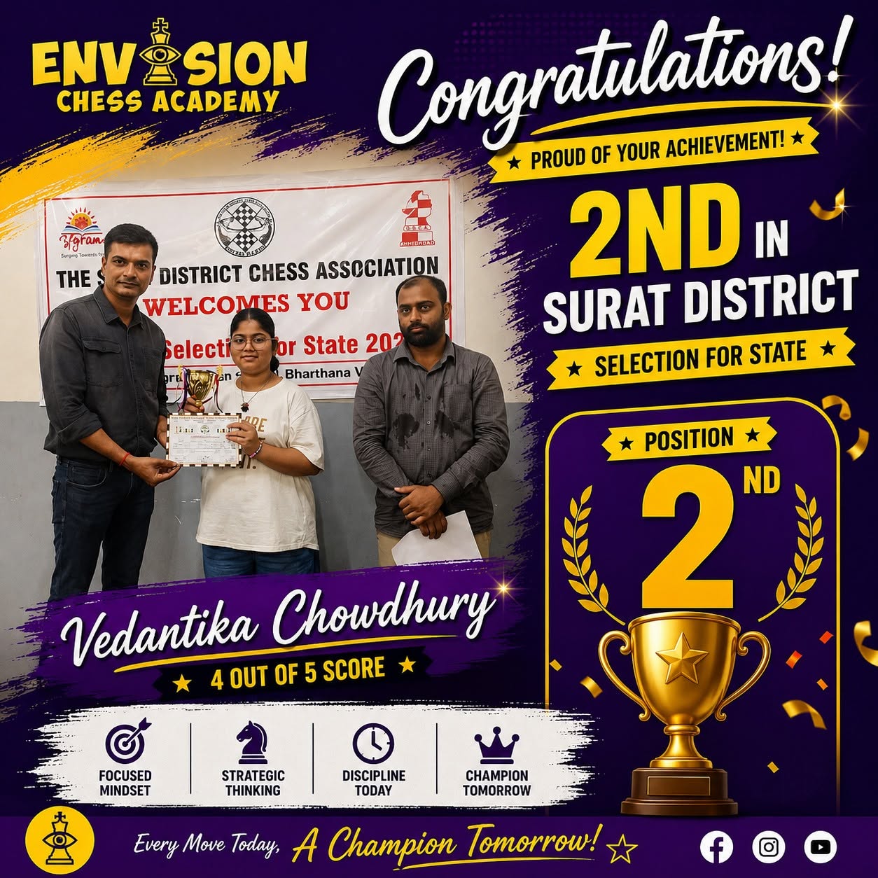 Vedantika Chowdhury achievement
